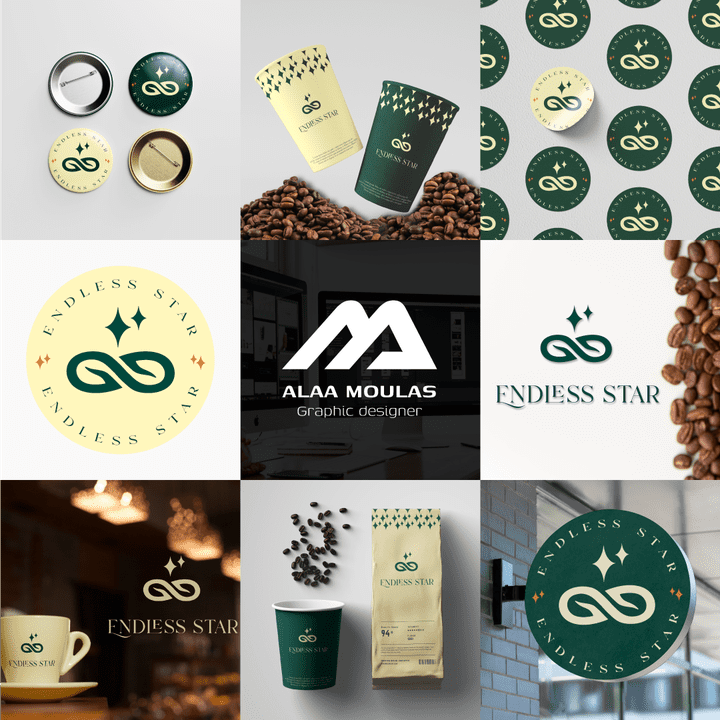 تصميم هوية لمحل قهوة و منتجاتها