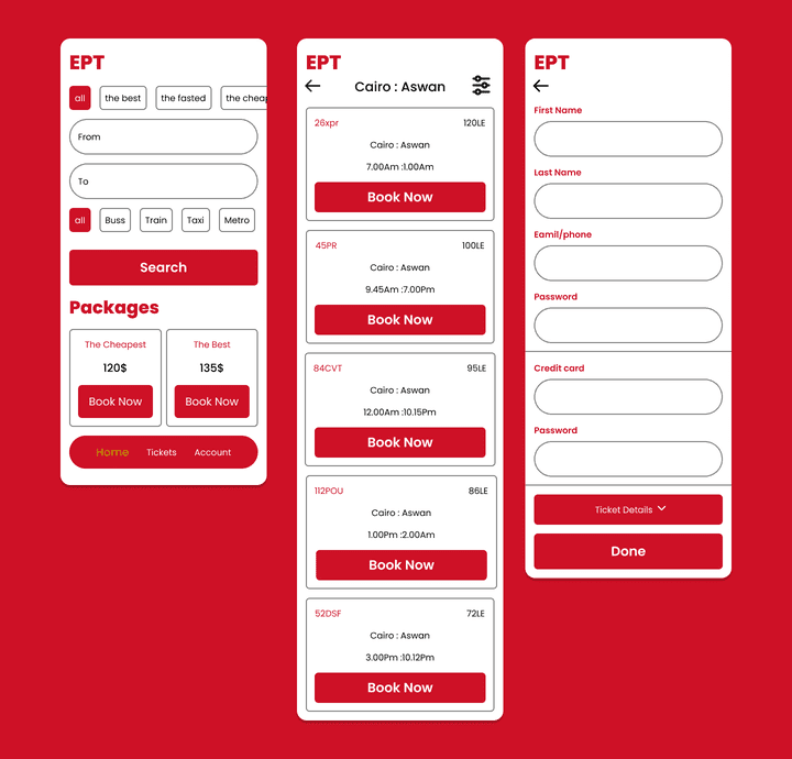 Ticket booking app