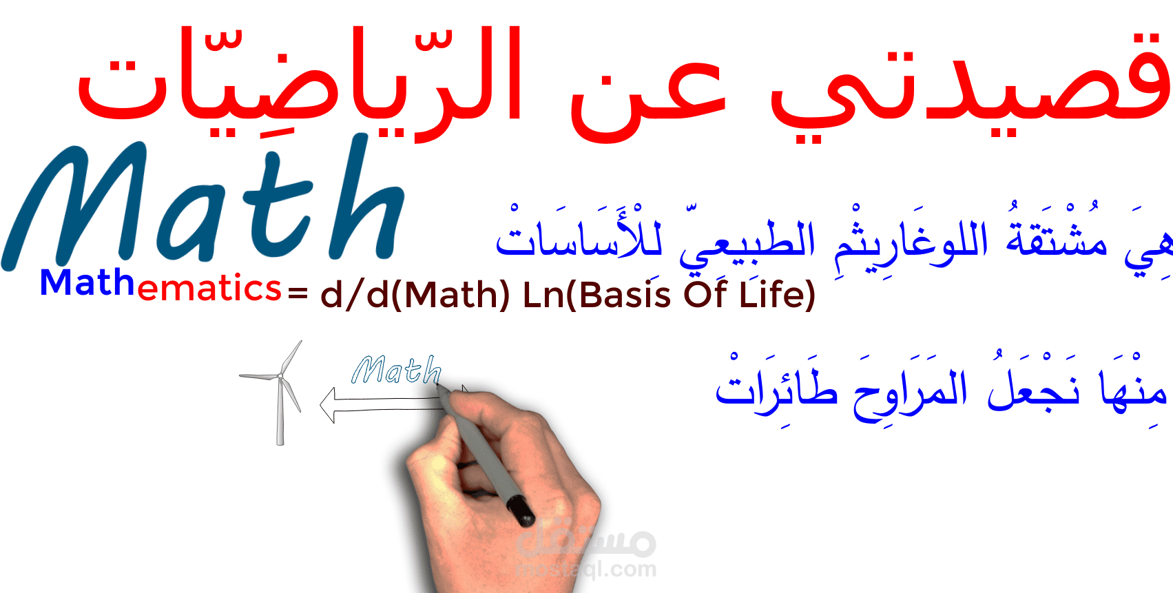 شرح و عرض قصيدة عن الرياضيات باسلوب بسيط باستخدام الوايت بورد انيمشن