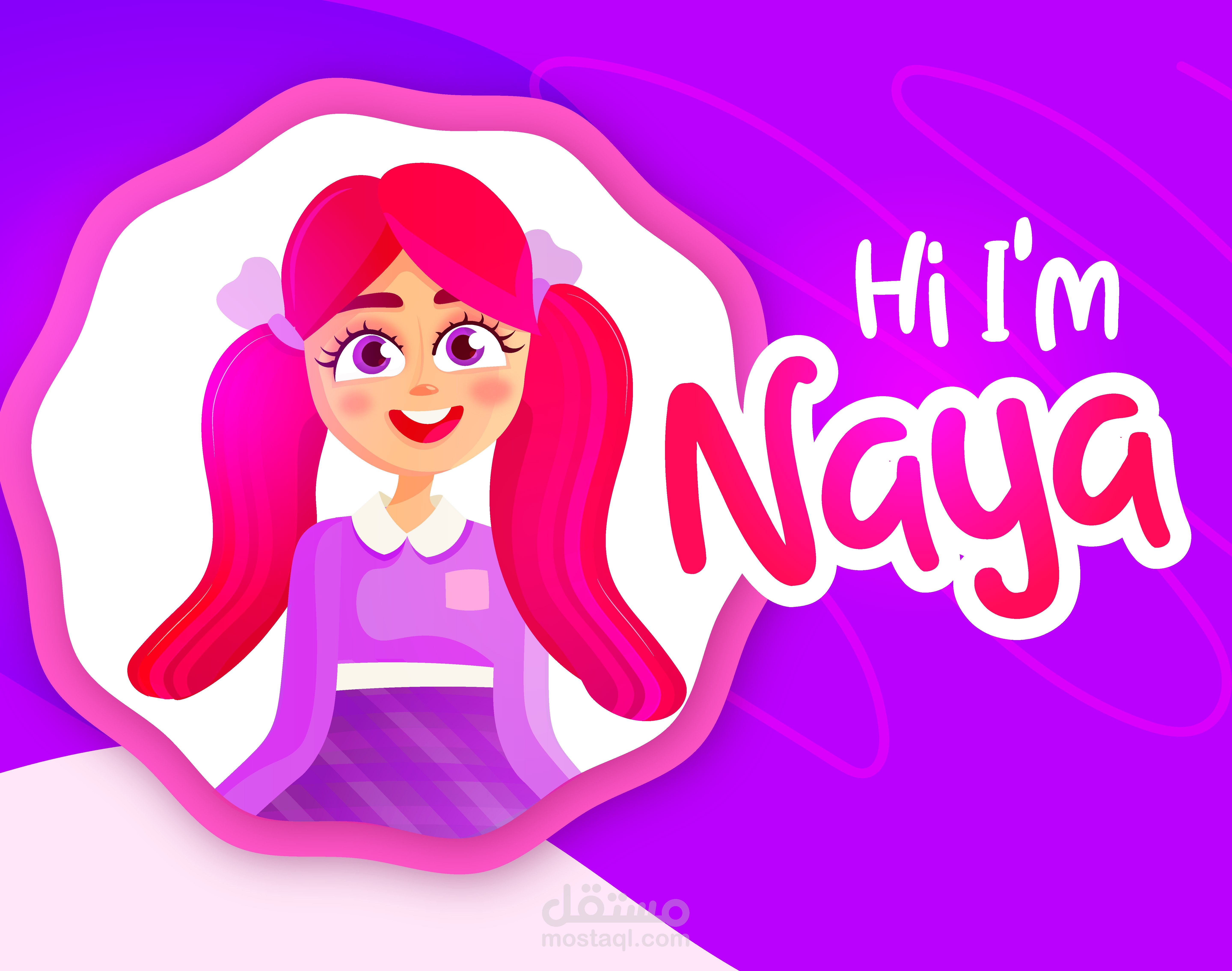 Naya Girl Cartoon Character Study