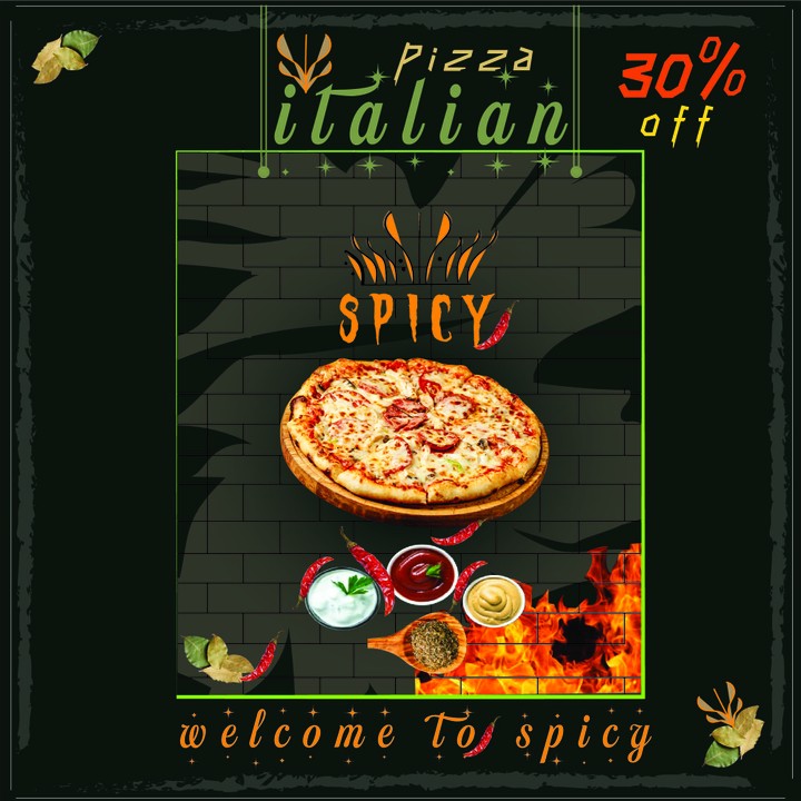 Poster design for a pizza restaurant