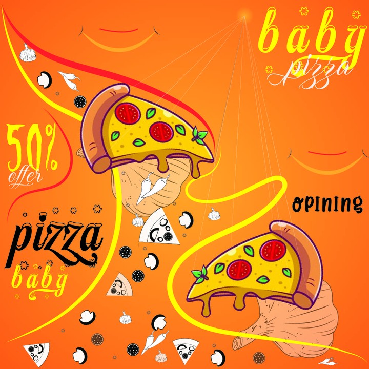 Kids pizza poster