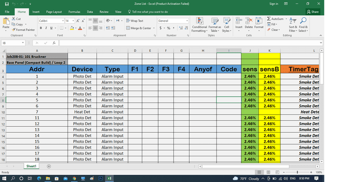 Zone List