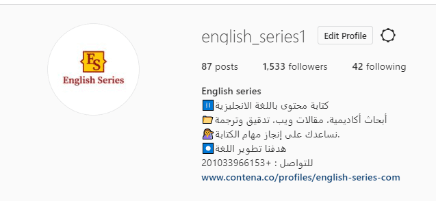 English series.. my channel on Instagram