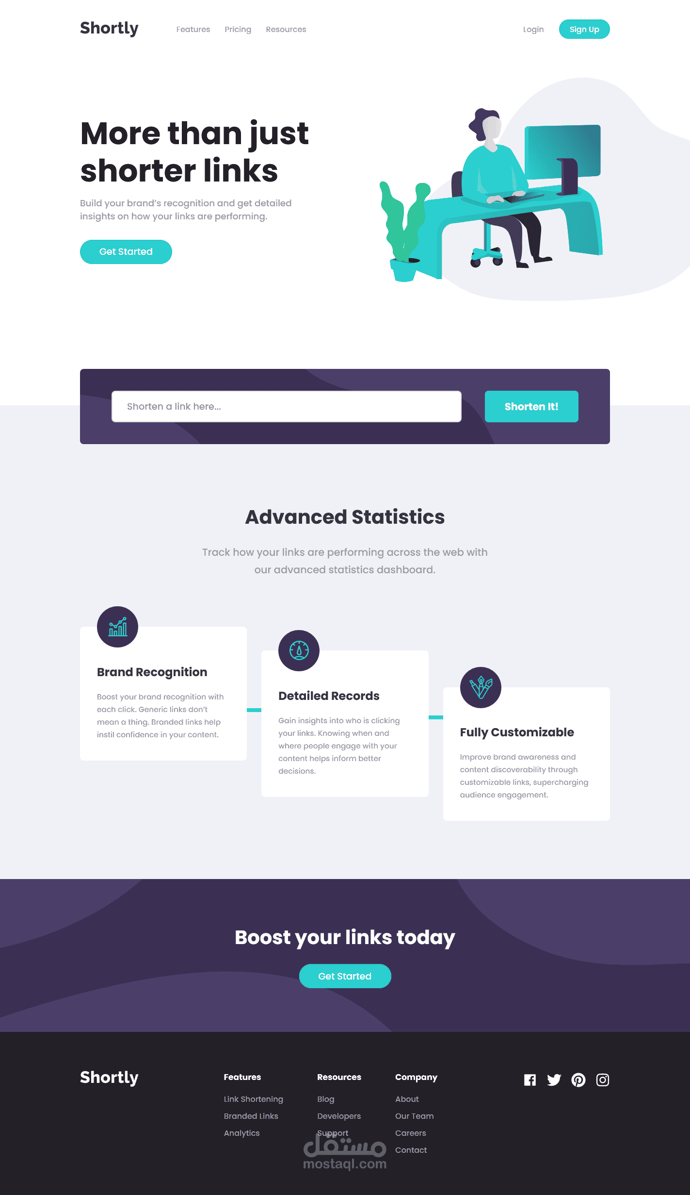 Shorten Url Website | مستقل