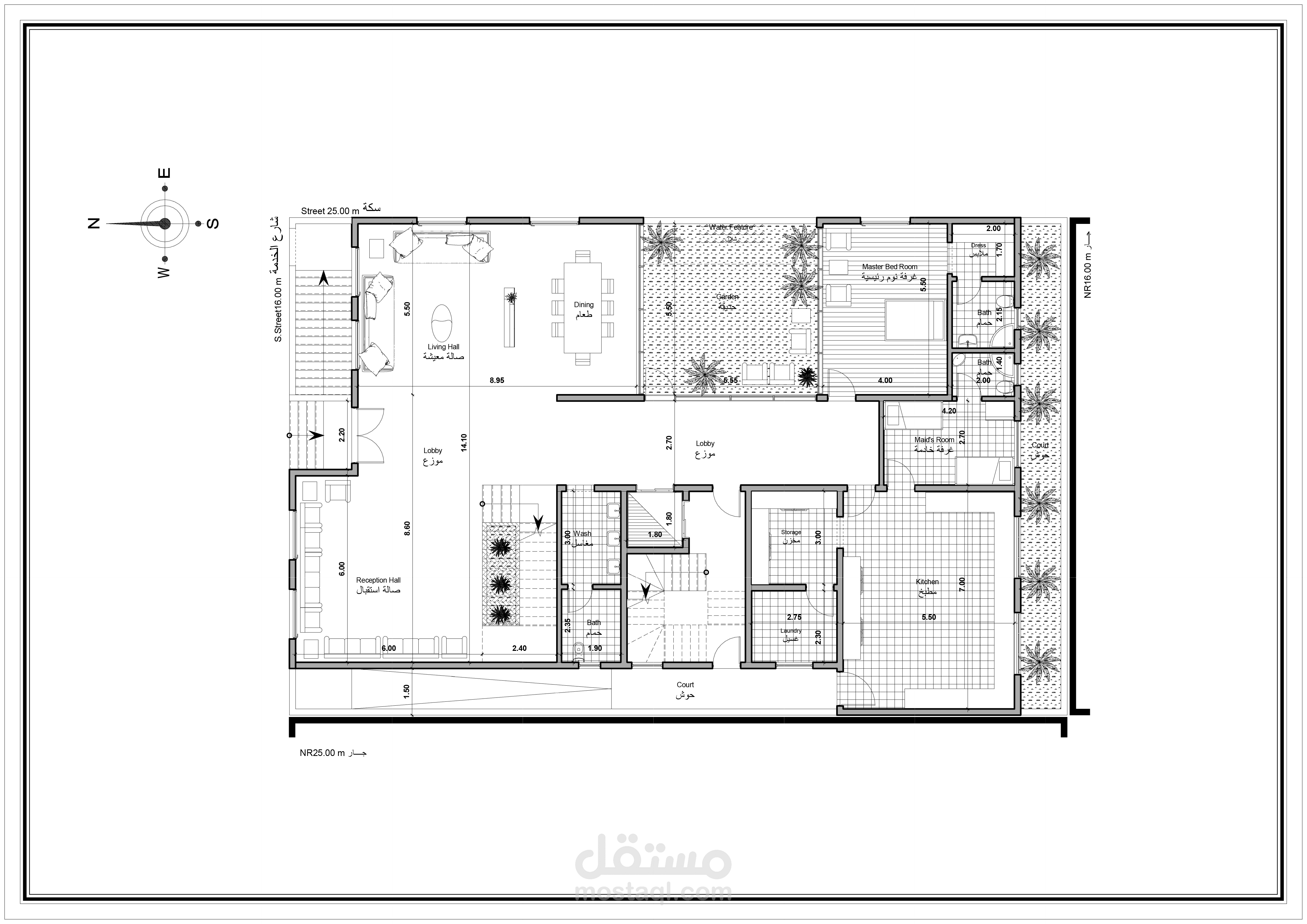 تصميم مخطط - قسيمة 400 م2 - الكويت