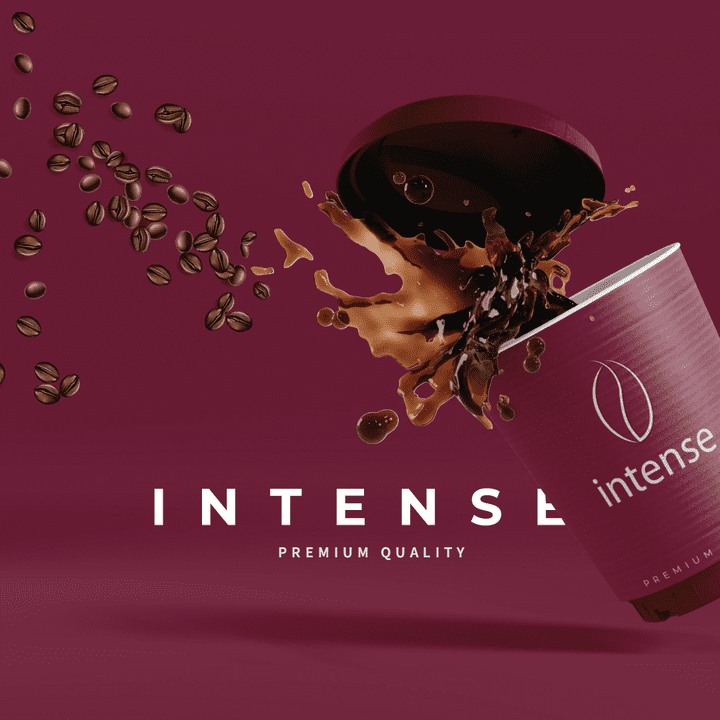 تصميم هوية بصرية خاصة بمحمصة قهوة INTENSE