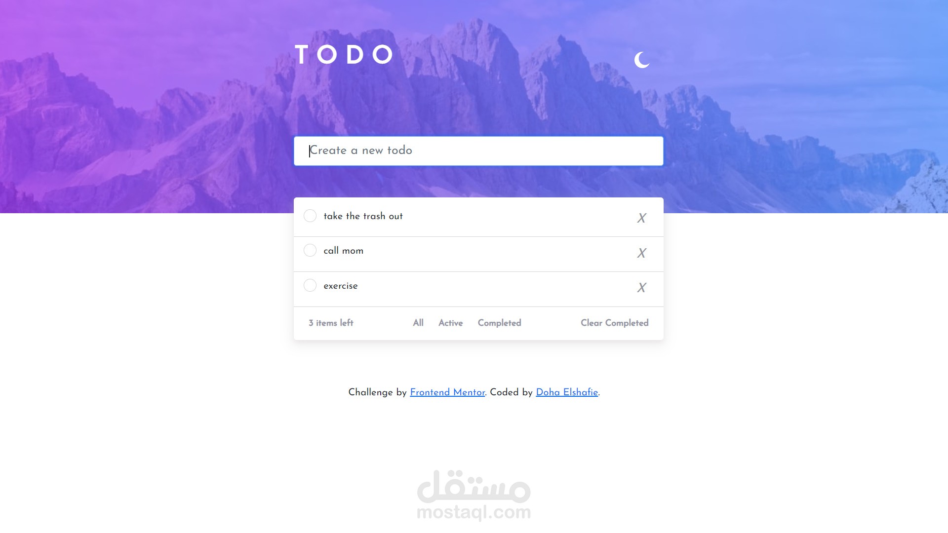 TODO list app