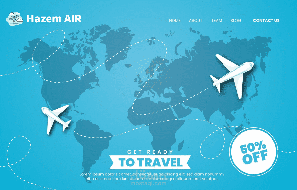 تطبيق لإدارة بيانات شركة الطيران  "Hazem Air"