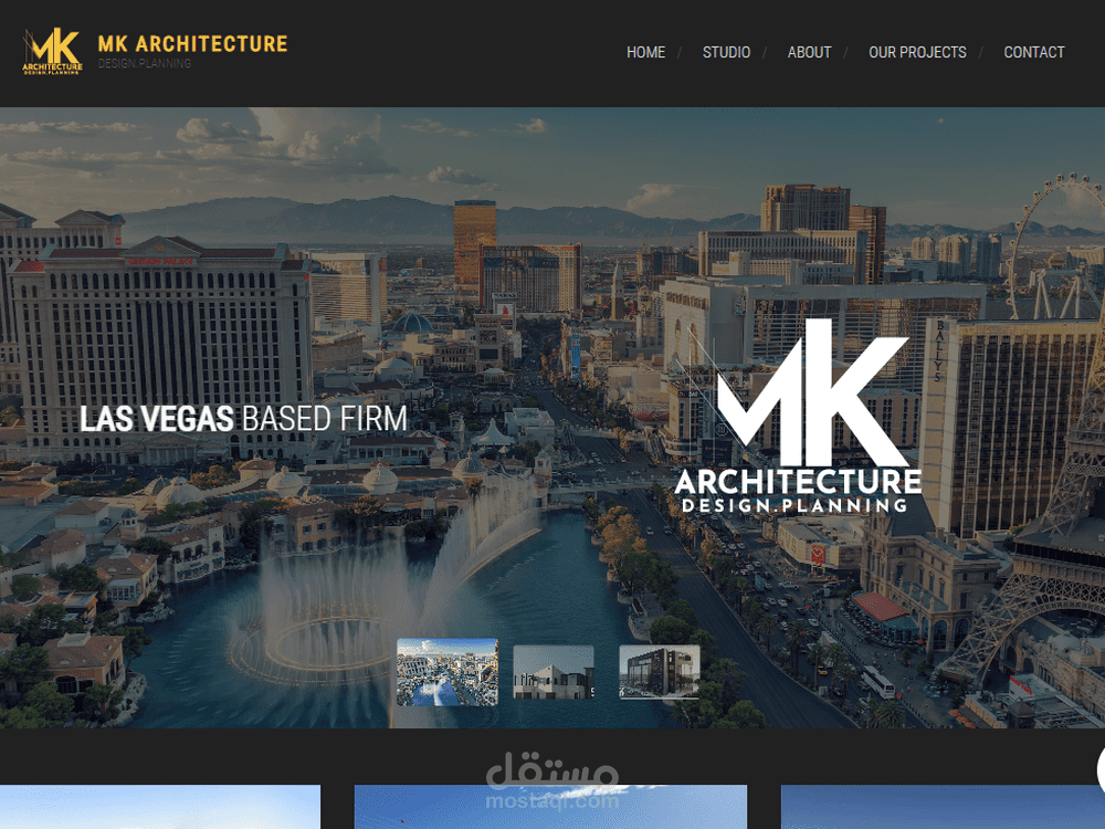 تصميم وبرمجة موقع MK Architecures - Las Vegas