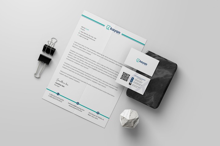 Design letterhead and business card Kayan