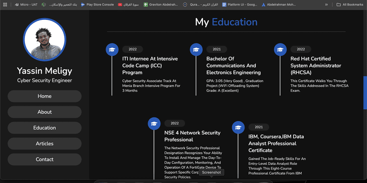 Person Portfolio Freelancing Site