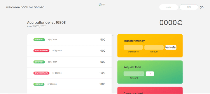 E-Bank system