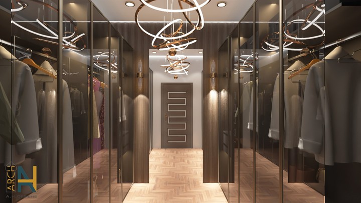 Designing for a wardrobe- تصميم غرفة ملابس