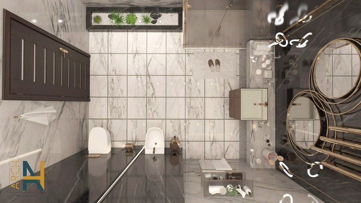 Designing for a bath room تصميم حمام ماستر