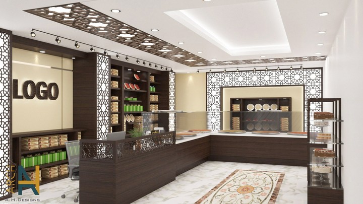 تصميم محل حلويات -Design for sweet shop