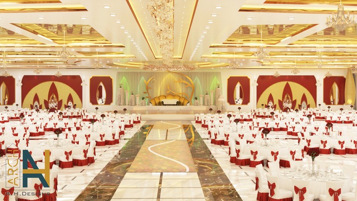 Designing for a Wedding Hall-تصميم صالة أفراح