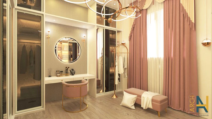 Designing a dressing room-تصميم غرفة ملابس