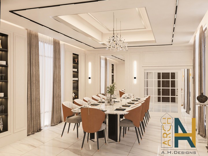 My design for a dining room تصميمي لغرفة سفرة