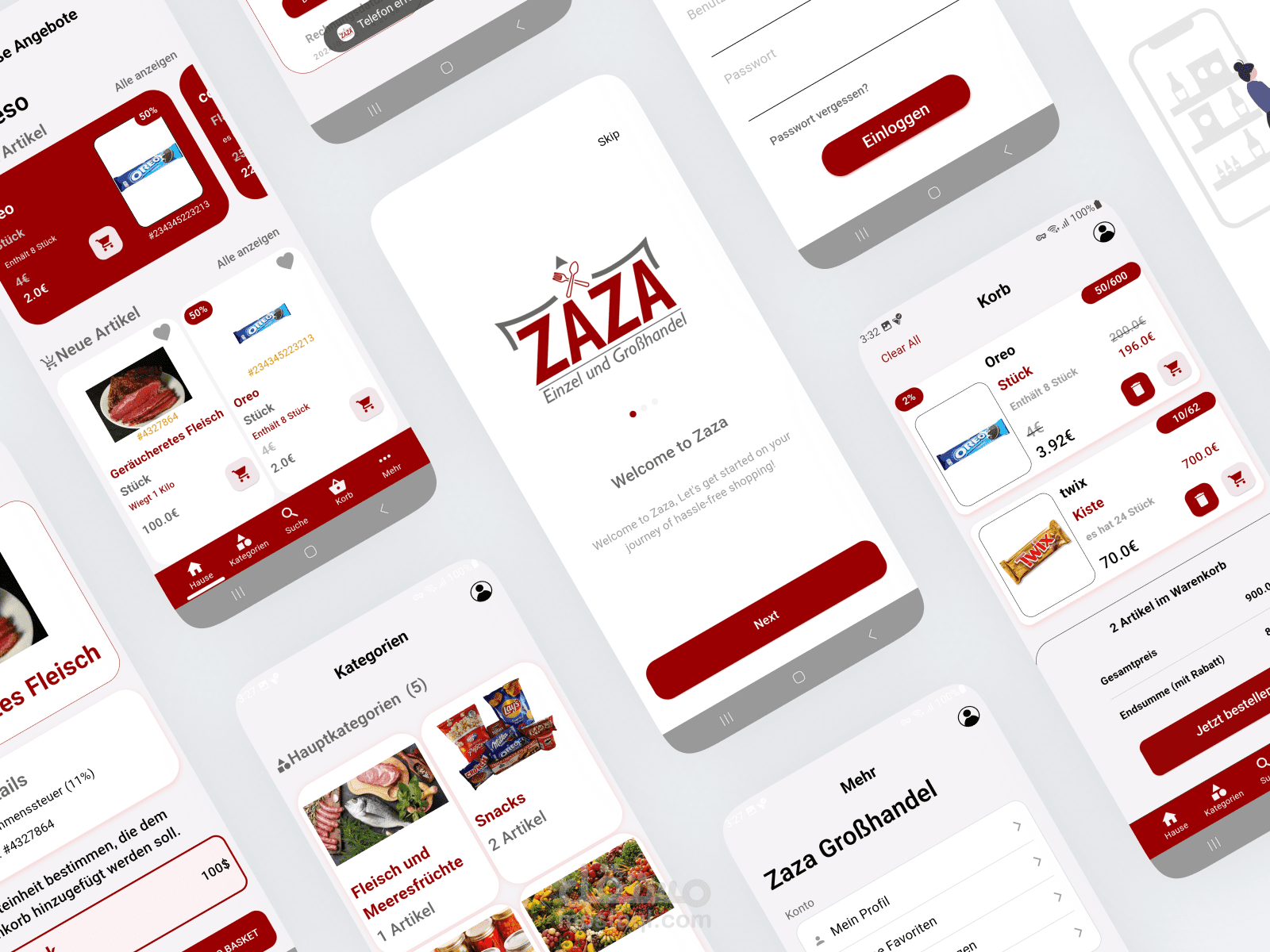 تطبيق Zaza | مستودع المنتجات الغذائية في ألمانيا