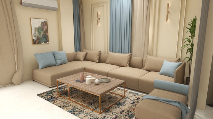 تصميم غرفة معيشة living room 3d