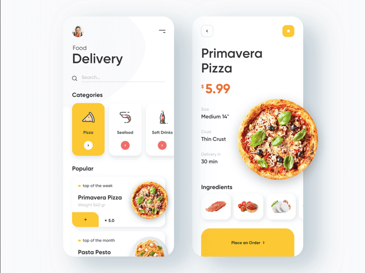 تطبيق توصيل الطعام - Food Delivery App