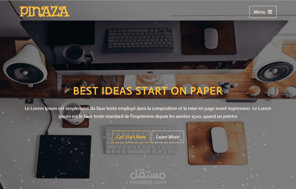 pinaza landing page | مستقل