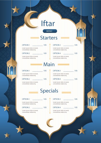 Menu for Ramadan