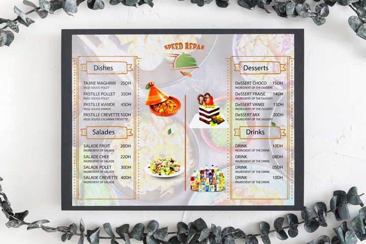 Menu card