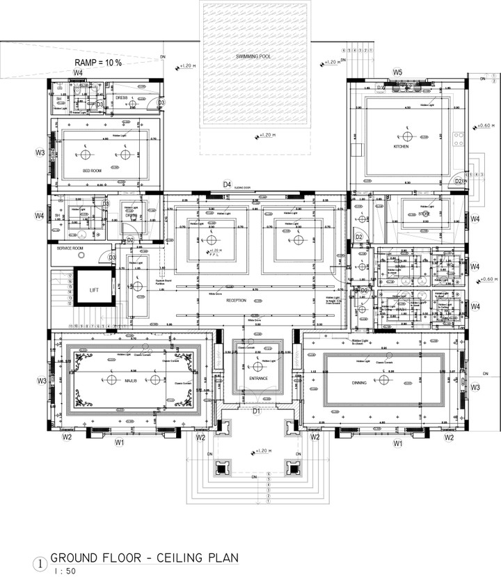 مخططات تنفيذية - تصميم داخلي