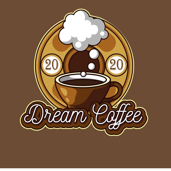 dream coffee شعار خاص بقهوة تم العمل عليه في اواخر سنة 2020