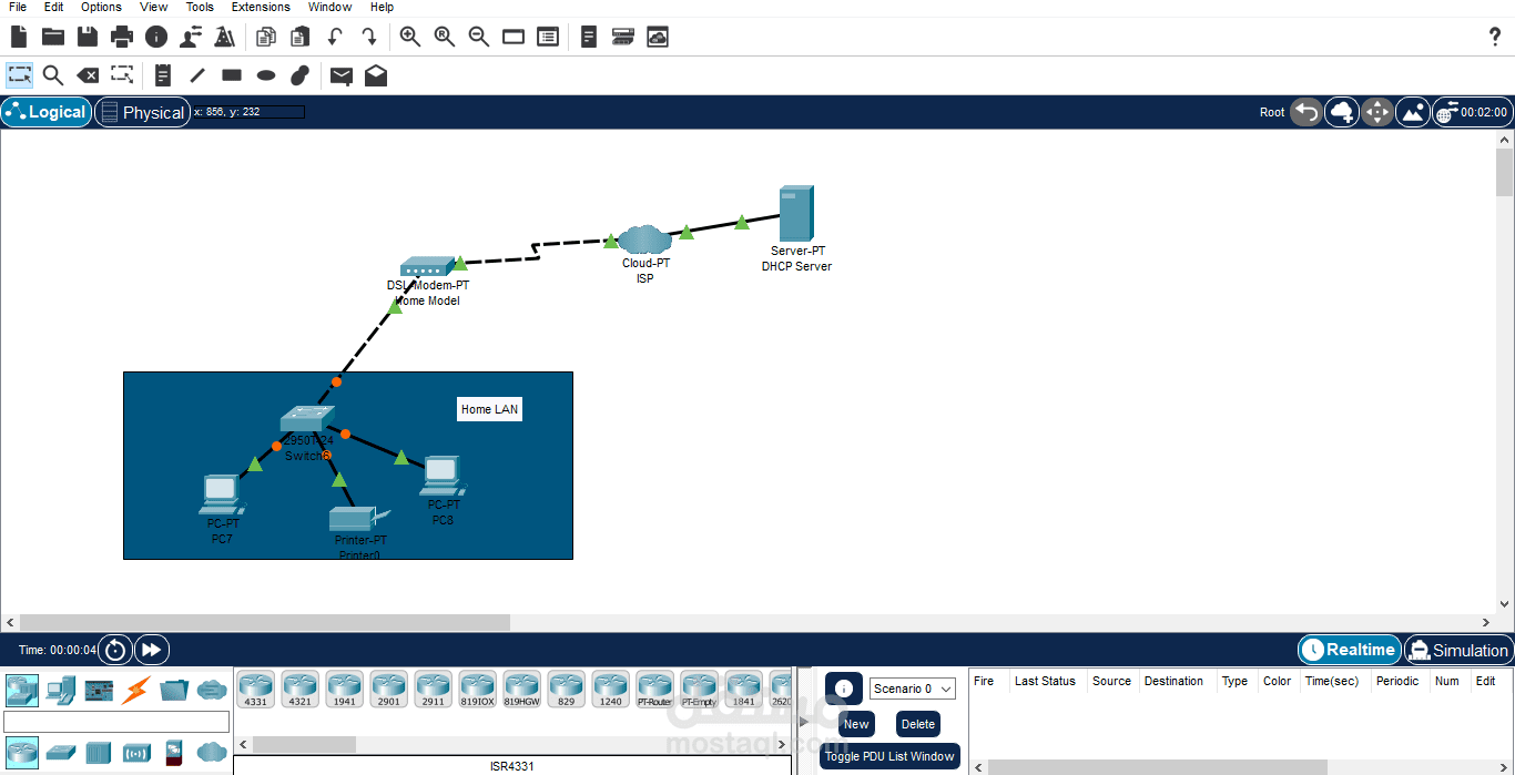 شرح وحلول لجميع واجبات ومشاكل Cisco Packet tracer