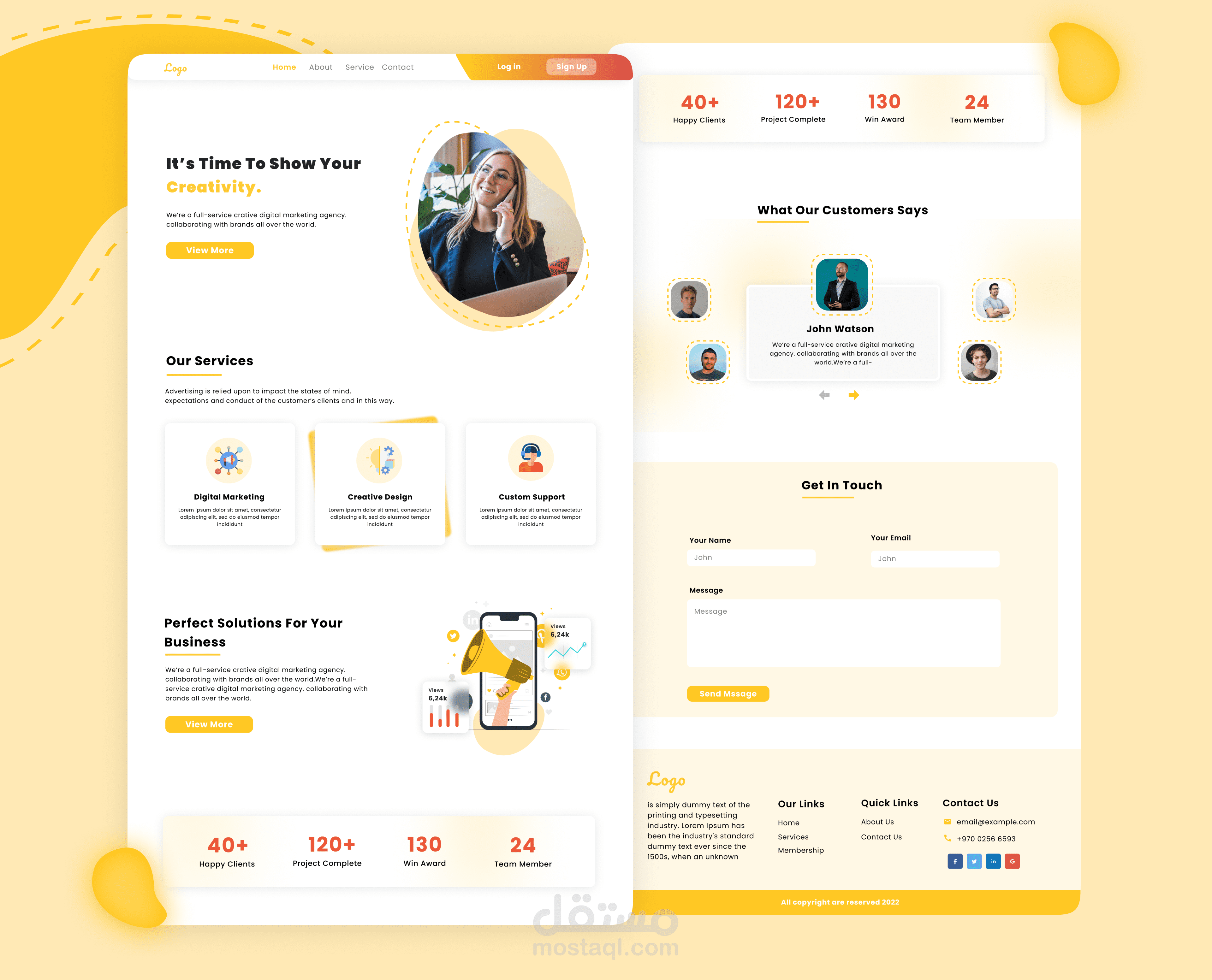 تصميم صفحة هبوط Landing Page