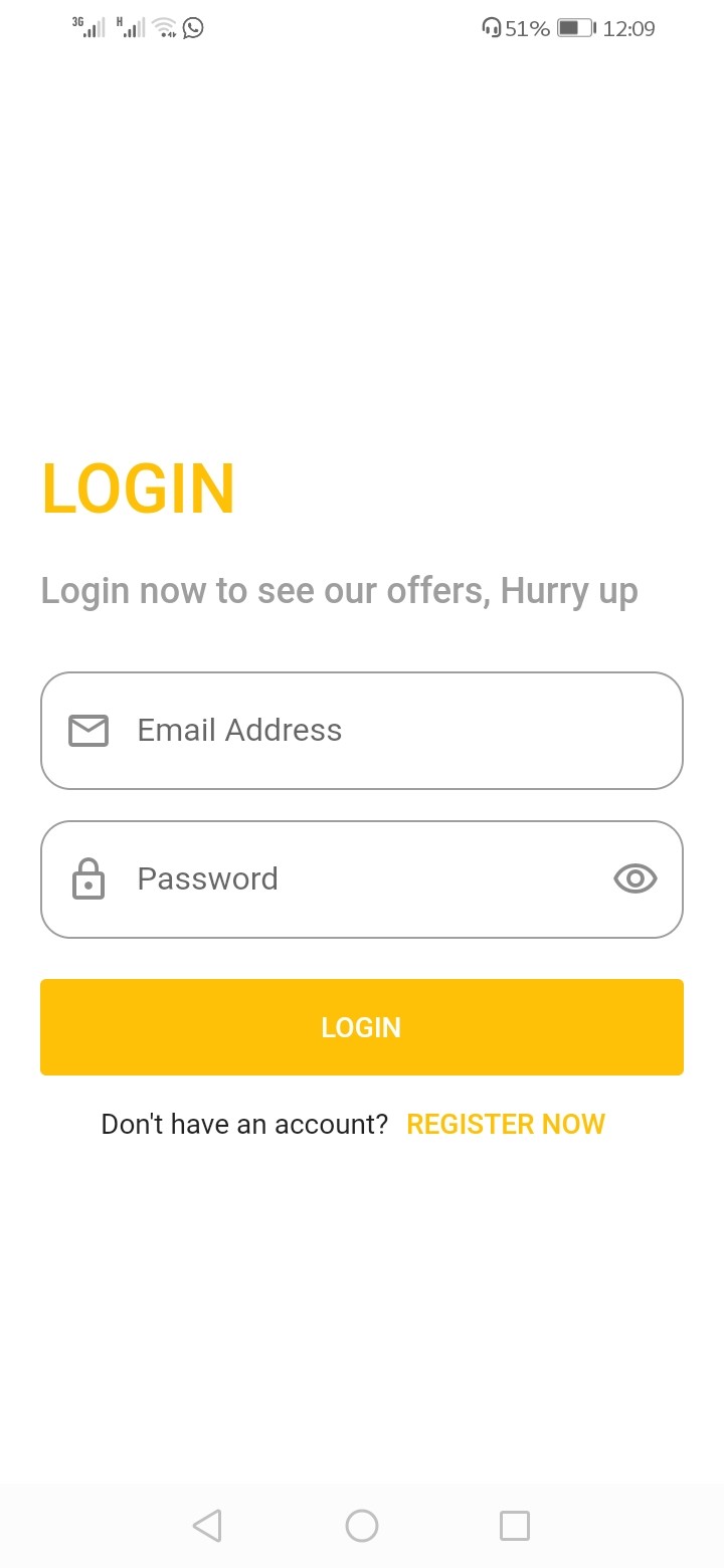 create Login, Register Screens using Flutter