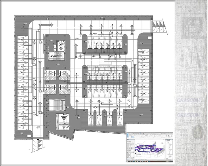 (hvac drawing ) مخططات تنفيذيه لمشروع ثقافي