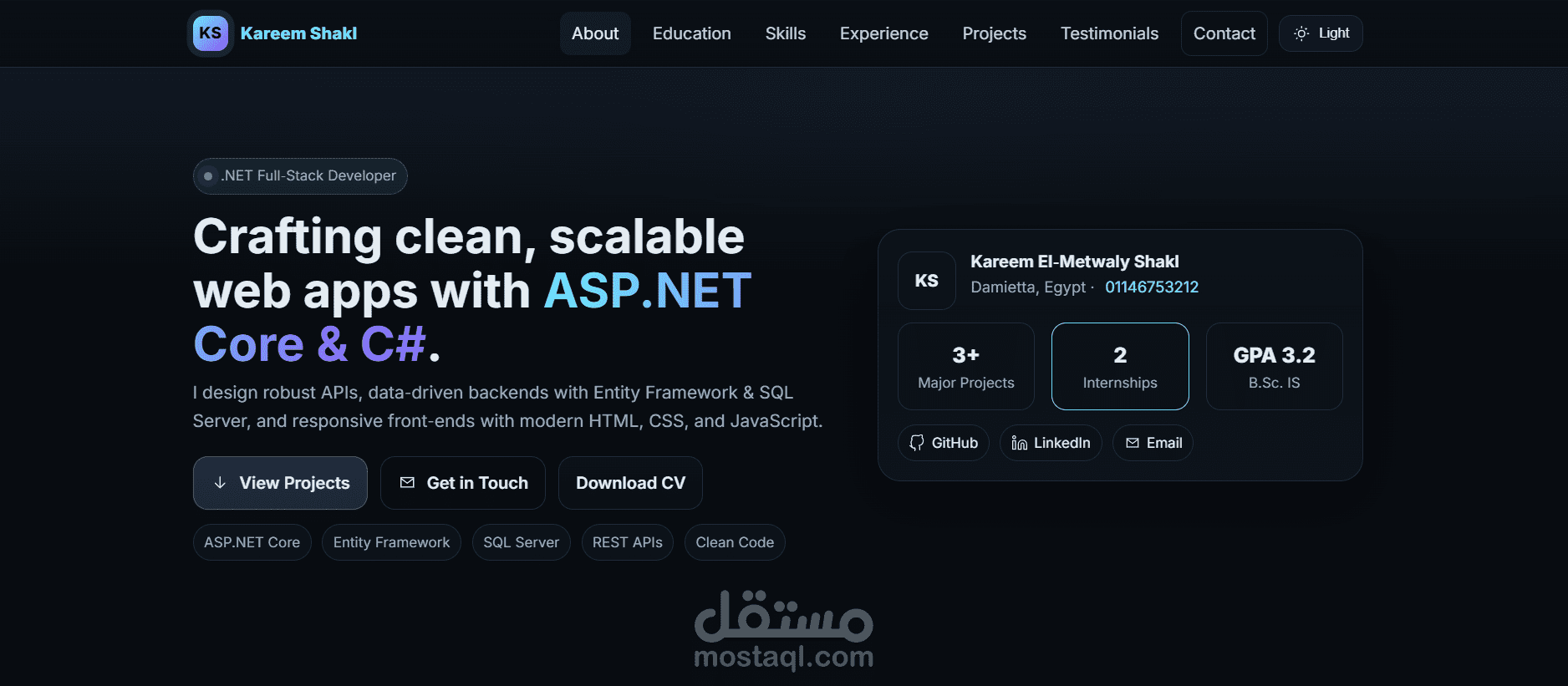 Web Personal portfolio