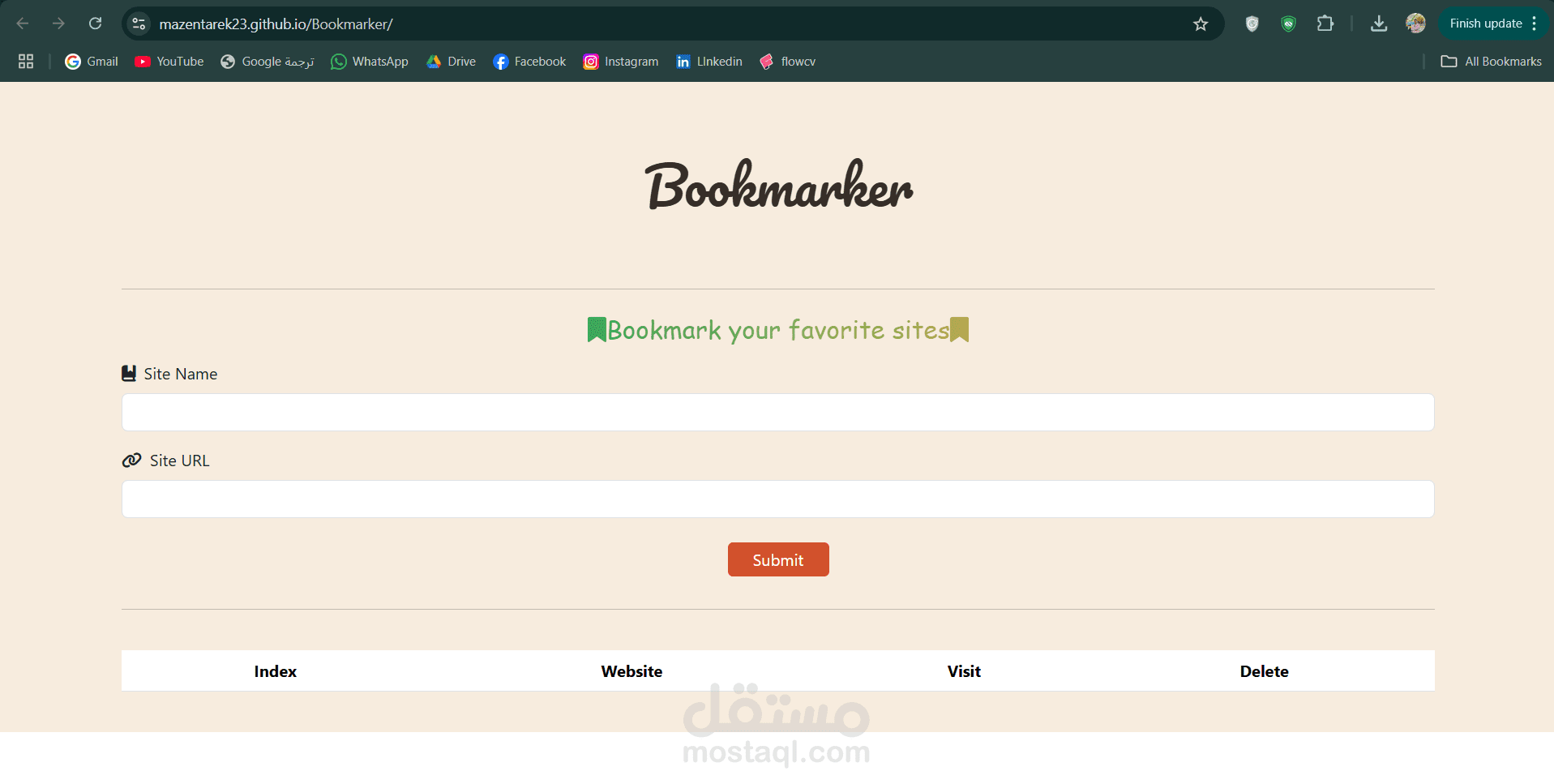 Bookmarker – تطبيق لحفظ الروابط