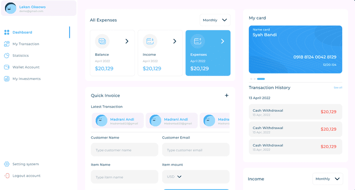 Responsive Expenses Tracker App