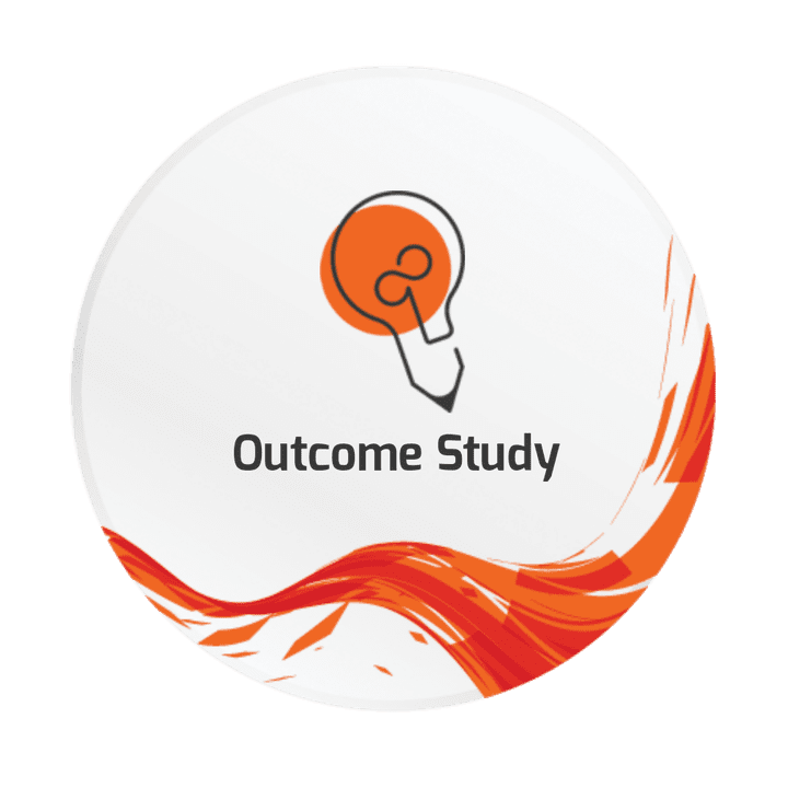 تصميم هويه بصريه و إعلان ل Outcome study