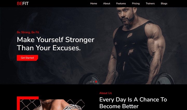 BEFIT GYM Website