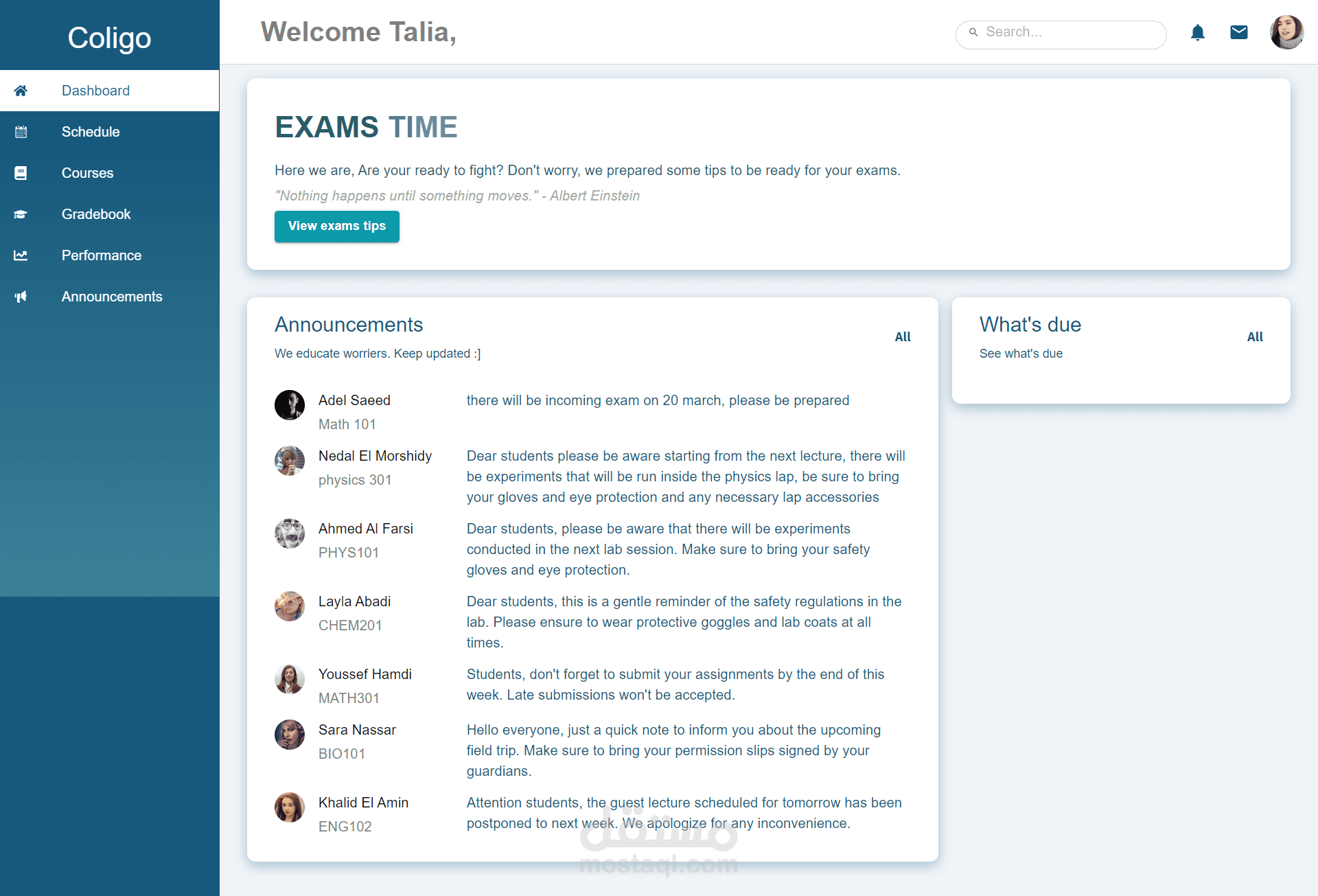 Coligo Dashboard