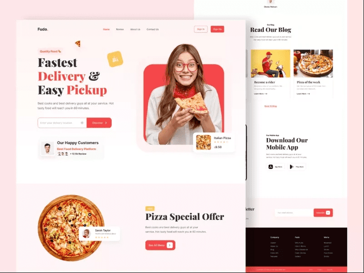 Food Delivery Landing Page