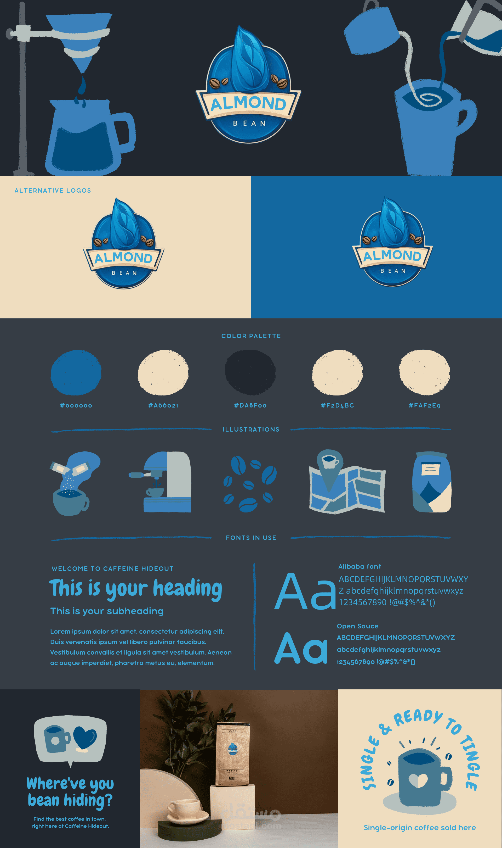 Almond logo branding