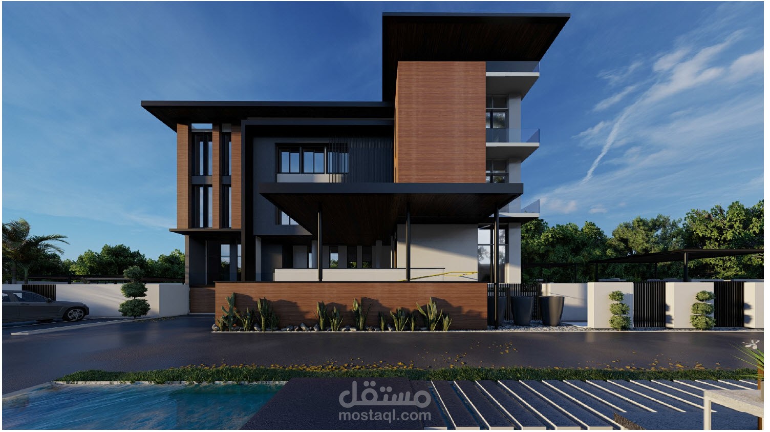 تصميم فيلا سكن بستاني