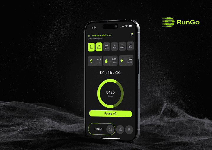 تصميم تطبيق خاصة باللياقة البدنية والجرى | Modern Running App