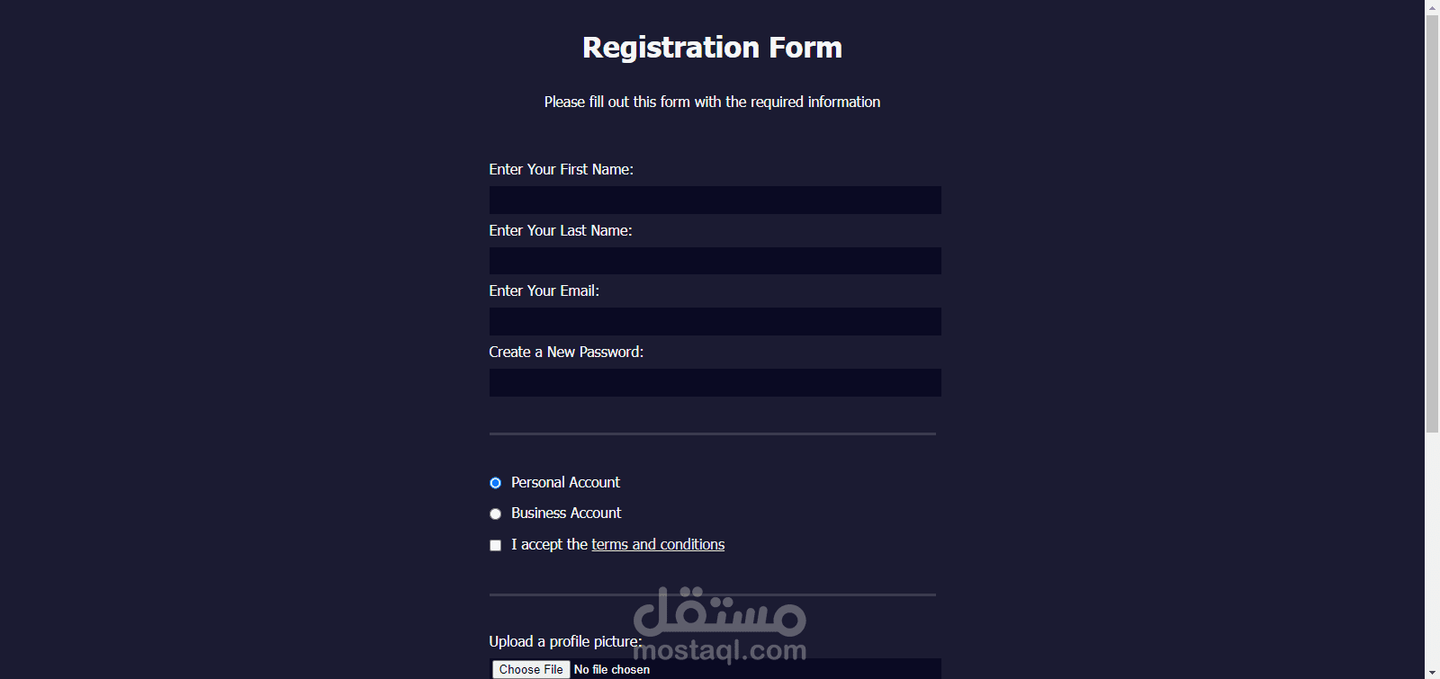 Registration Form