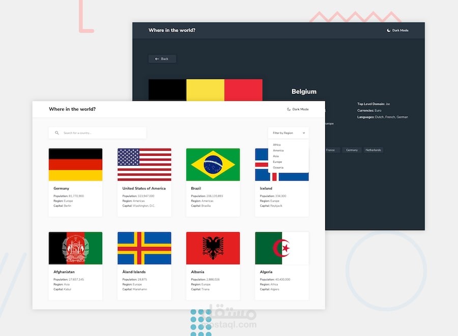 Countries api with themes