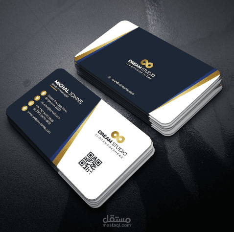 تصميم كارت شخصي او business-card باحترافية +اضافة كود qr