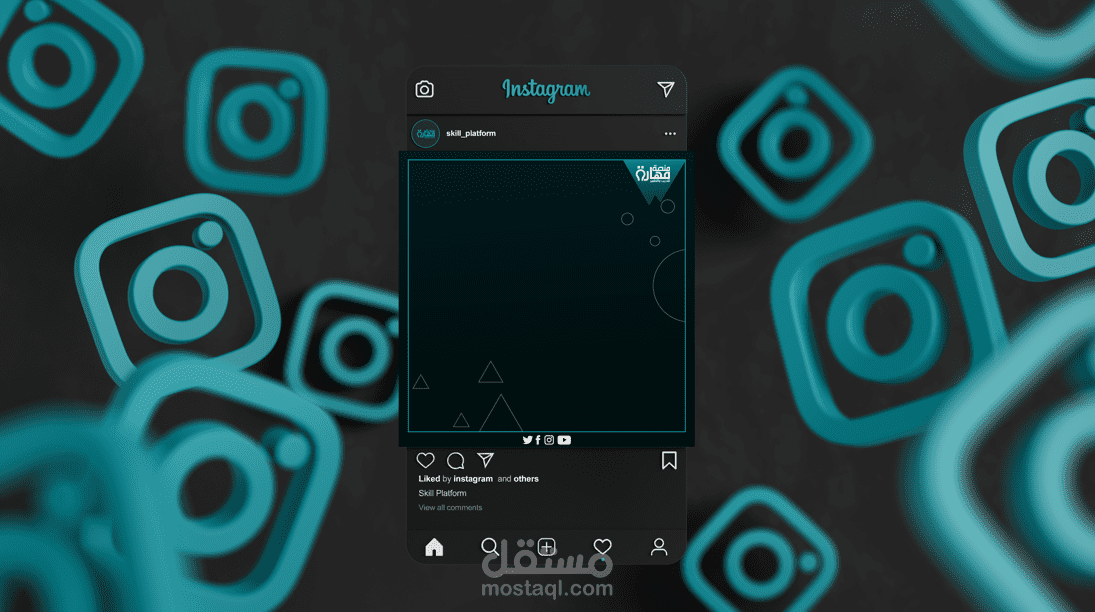 تصميم نموذج منشور انستقرام