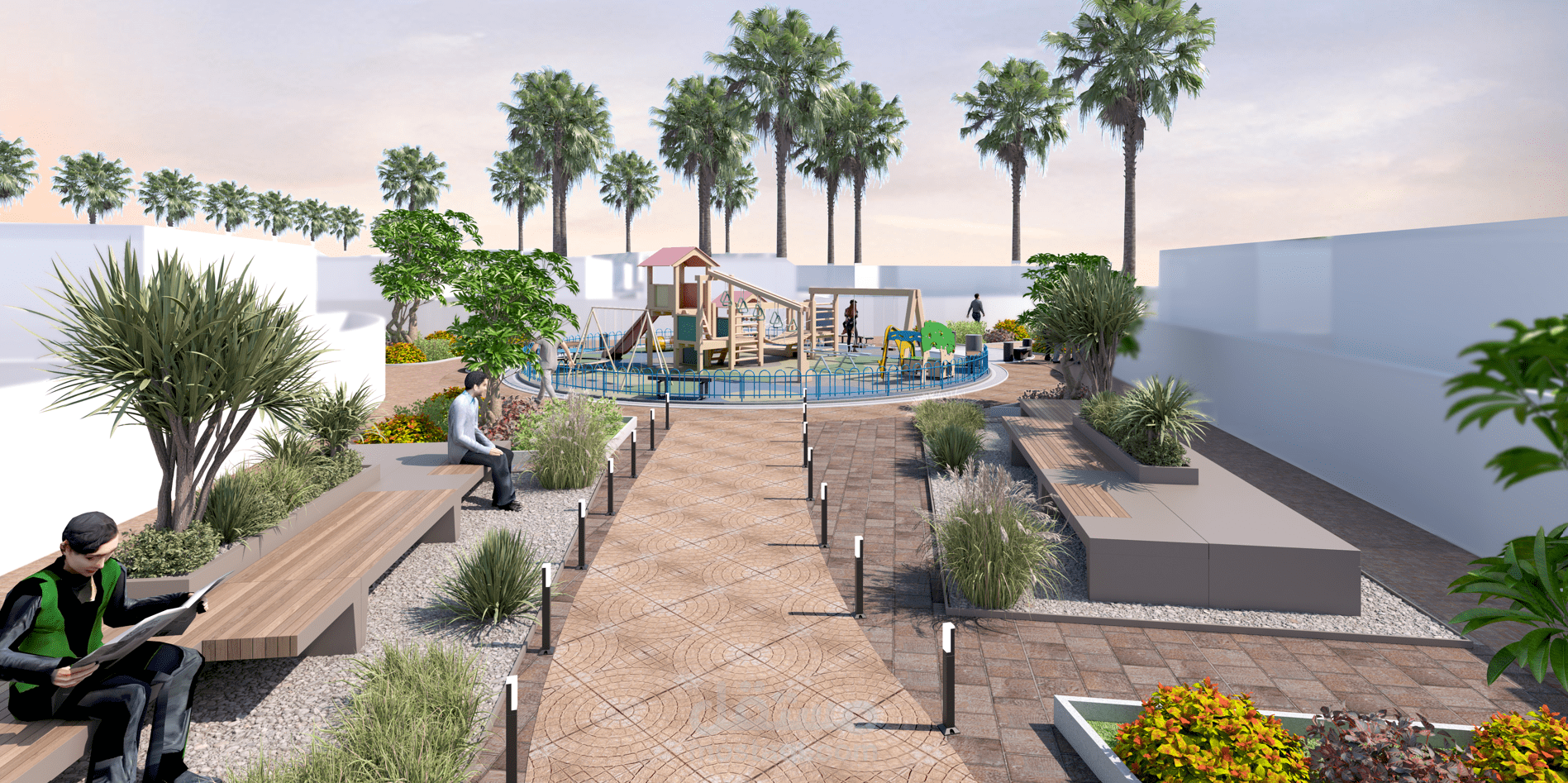 "VILLA PALM COMPOUND "Landscape Design